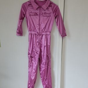Weissman Shiny Pink Girls Dance Costume Jumpsuit